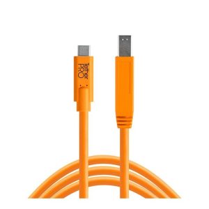 Tether Tools Kabel TetherPro USB-C zu USB 3.0 Male B, 4.6 m Orange