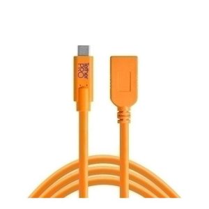 Tether Tools Kabel TetherPro USB-C zu USB-A Female, 4.6m Orange