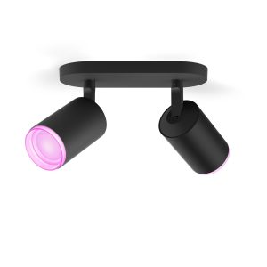 Philips Hue White & Color Ambiance Fugato 2er-Spot Schwarz