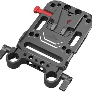 Smallrig V-Mount-Akkuplatte mit doppelter 15-mm-Stangenklemme