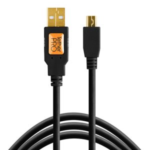 Tether Tools Kabel TetherPro USB 2.0 A / Mini B 5 Pin 4.6 Meter – Black
