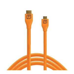 Tether Tools Kabel TetherPro HDMI Mini zu HDMI 2.0, 4.6 m Orange