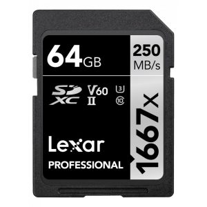 Lexar SDXC-Karte Professional 1667x SILVER Serie 64 GB