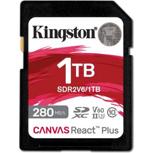 Kingston SDXC-Karte Canvas React Plus V60 1000 GB