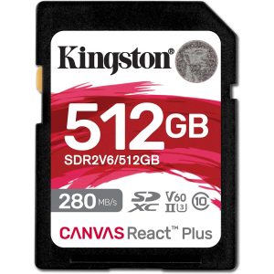 Kingston SDXC-Karte Canvas React Plus V60 512 GB