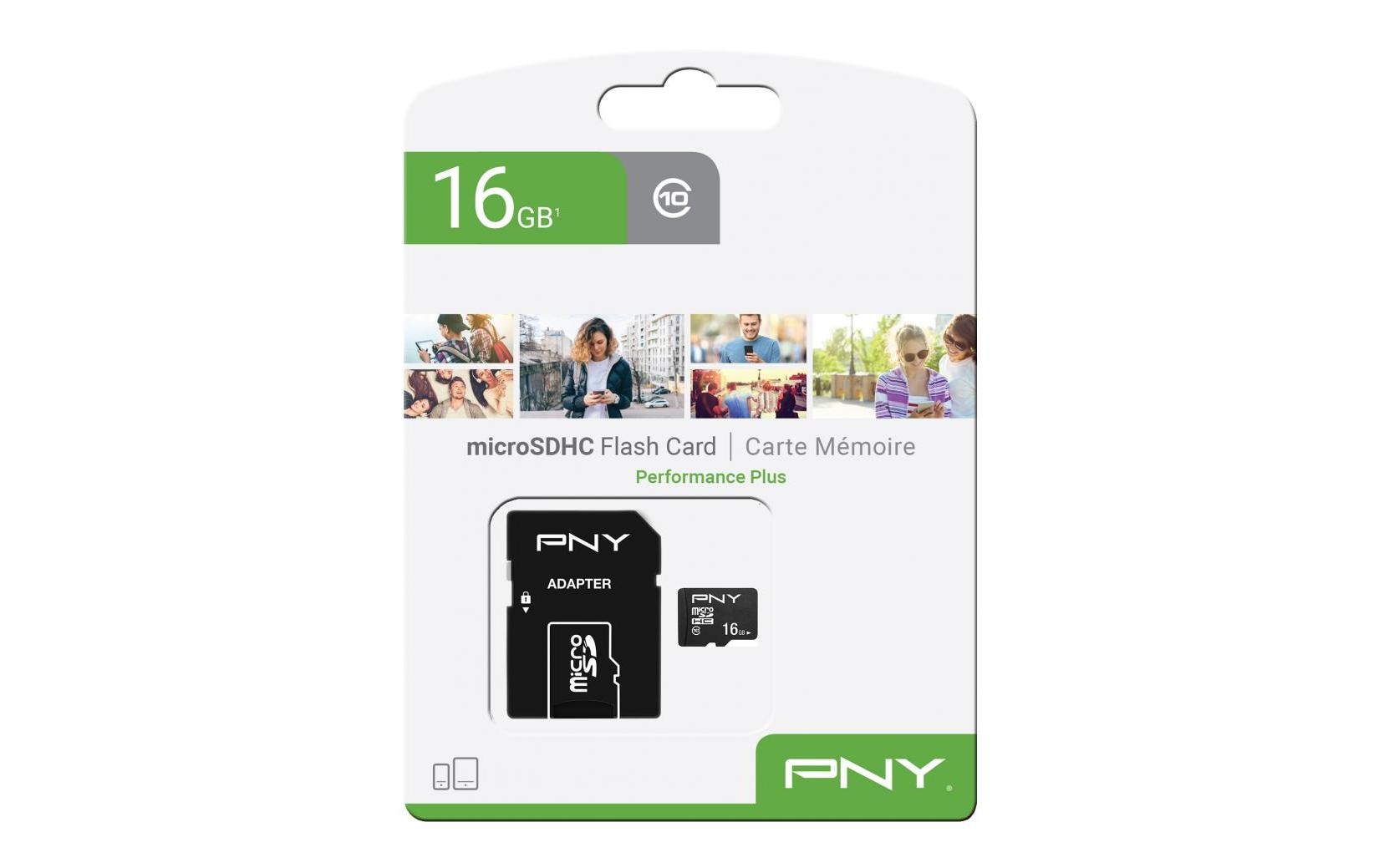 PNY microSDHC-Karte Performance Plus 16 GB