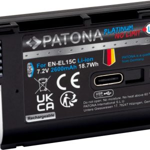 Patona Digitalkamera-Akku Platinum Nikon EN-EL15C mit USB-C