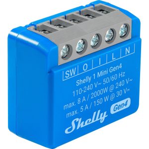 Shelly WLAN-Schaltaktor 1 Mini Gen4 WiFi-Switch Blau, 8 A