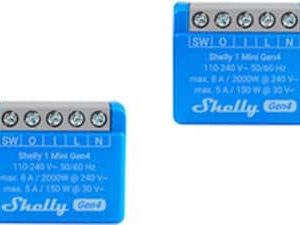 Shelly WLAN-Schaltaktor 1 Mini Gen4 x 2 Blau
