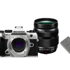 OM-System Fotokamera OM-5 II Silber + 12-40mm + Akku Kit