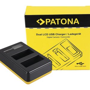 Patona Ladegerät Dual LCD USB Canon LP-E8