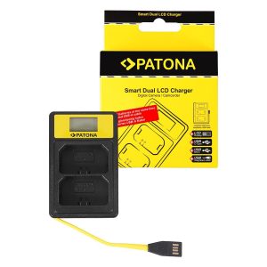 Patona Ladegerät Smart Dual LCD USB Sony NP-FZ100